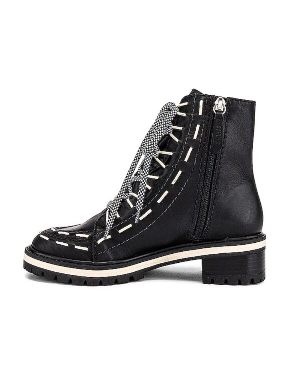 Revolve Schutz Sylvie Lace Up Leather Boot 7.5
